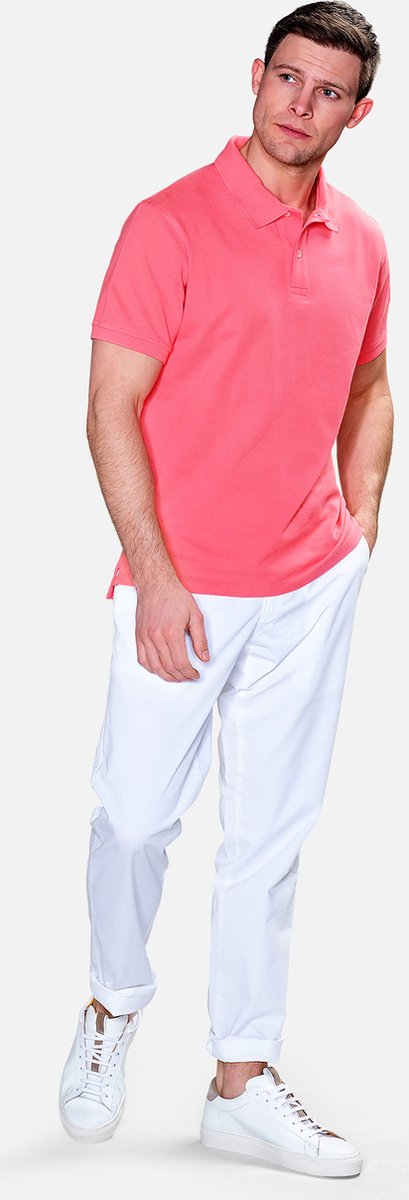 Steppin' Out Lente/Zomer 2023 Polo Shirt Short Sleeve Mannen - Regular fit - Katoen - Coral Red (3XL)