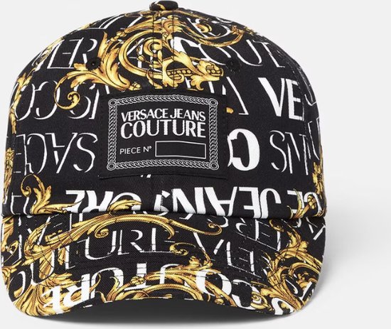 Versace Jeans Couture Baseball Cap With Central Sewing Black/Gold | bol.com