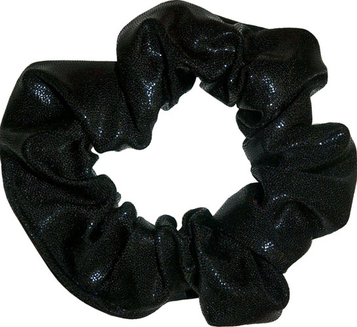 Snowflake - Hair Scrunchie - Mystique Glansstof - Turnen - Meisjes - Haarwokkel - Elastisch - Zwart - One Size