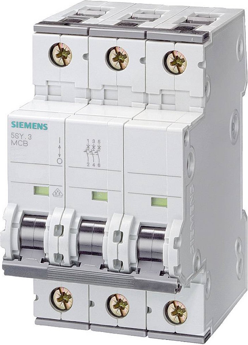 Siemens 5SY6 installatieautomaat C karakteristiek 4a 3P 3 beveiligd 3te - 5SY63047