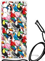 Anti-shock Hoesje met foto Geschikt voor Samsung Galaxy A13 5G | A04s Telefoon Hoesje met doorzichtige rand Birds