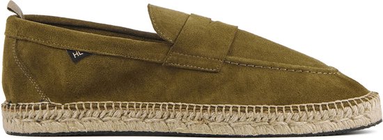 Harrys of London Espadrilles Male / Instappers / Herenschoenen - Suède - Riviera - Groen - maat 43