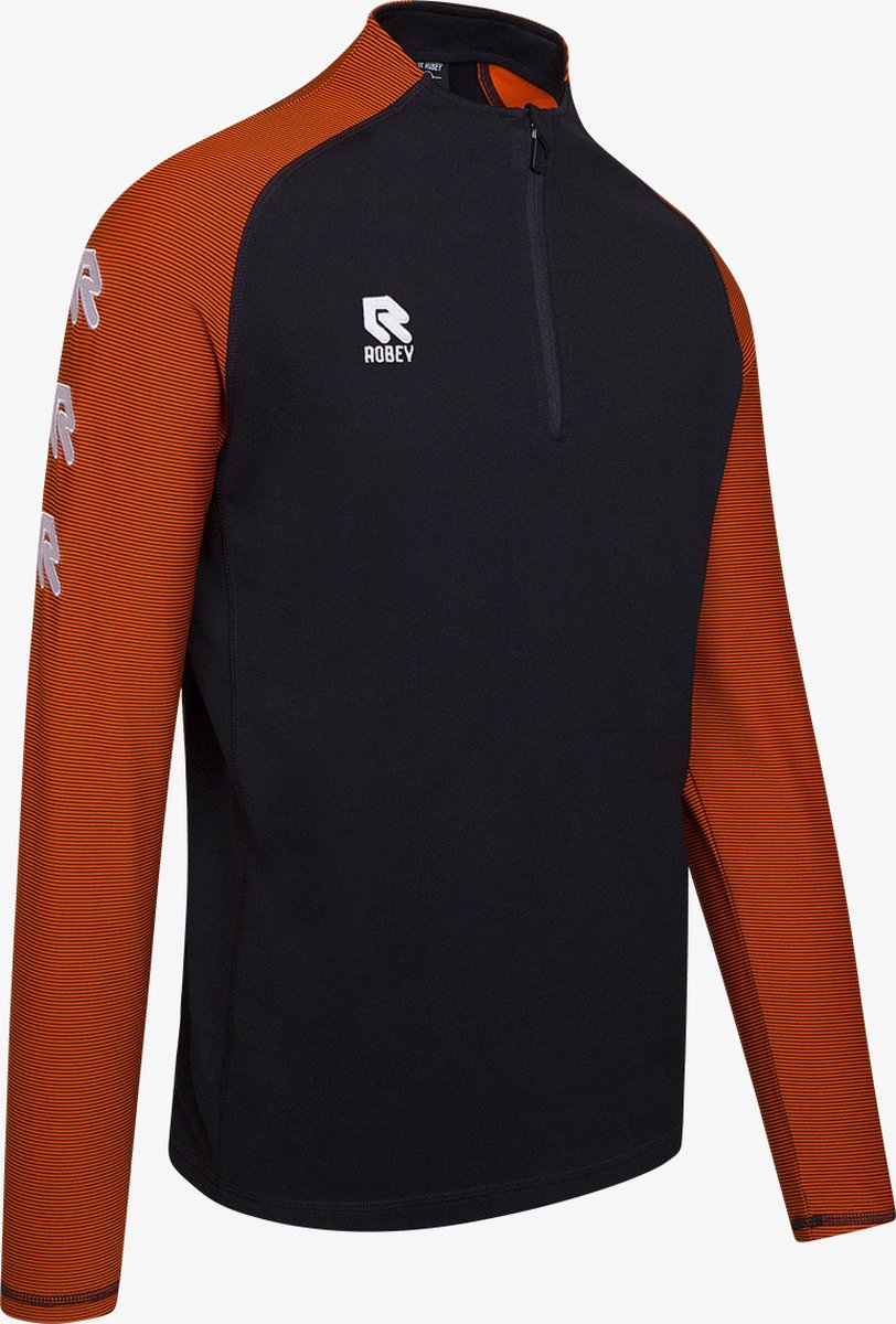 Robey Performance Ziptop Kinderen - Zwart / Oranje | Maat: 116