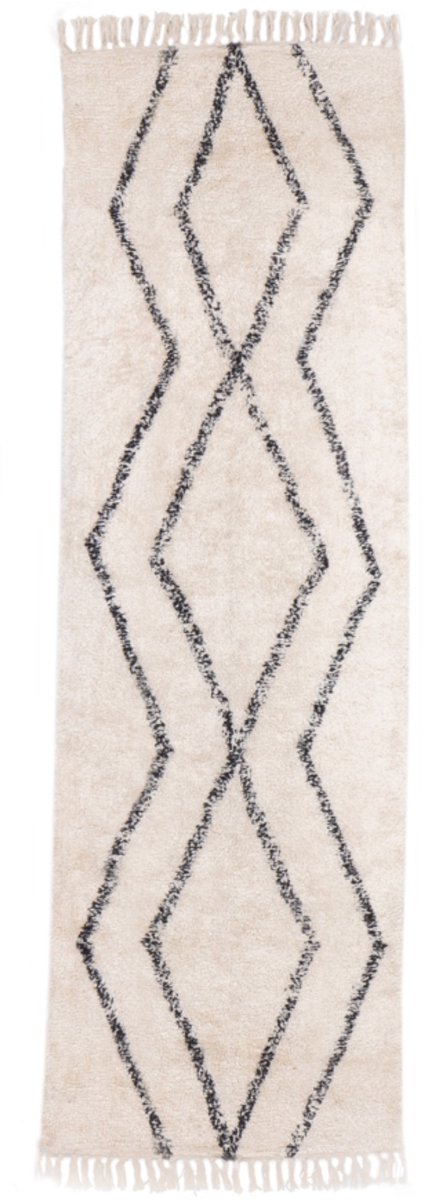 Vloerkleed Beige - Laagpolig - 90x250cm - Rechthoekig - Bonam - Giga Meubel