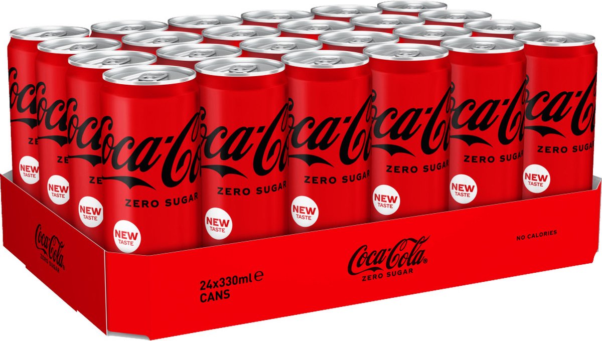 Coca Cola Zero Sugar Blikjes Tray 24 x 33cl bol