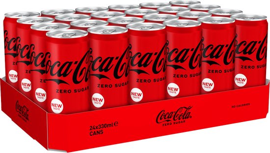 Coca Cola Zero Sugar Blikjes Tray - 24 x 33cl | bol.com
