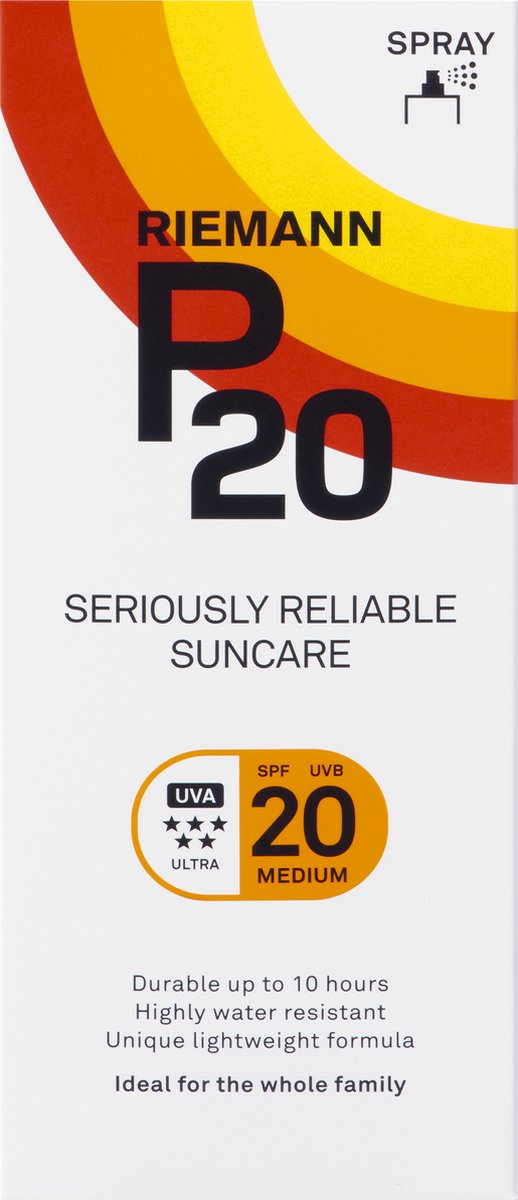 P20 SPF 20 - Zonnebrand Spray - Factor 20 - 200 ml