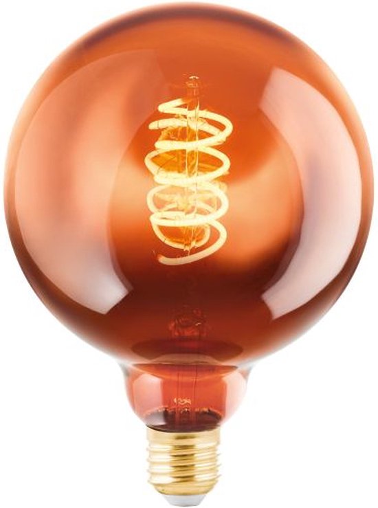 EGLO LED Lamp - E27 - 17 cm - Koper - 2000K - Dimbaar
