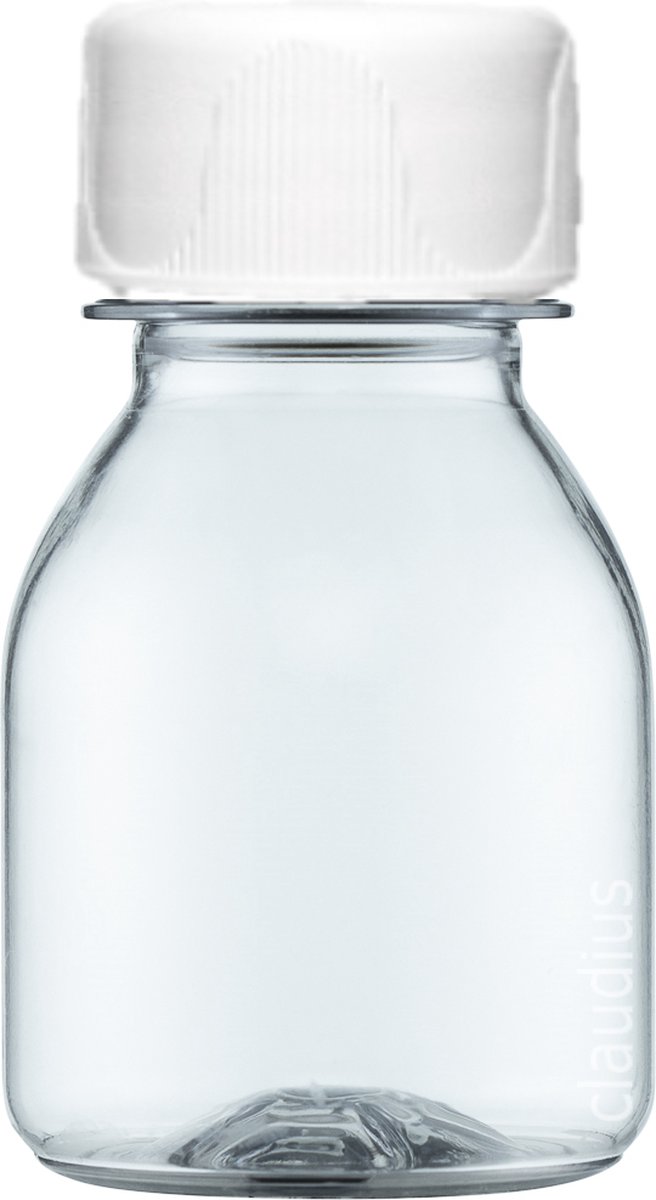 VENTON Set van 12 lege plastic flessen om te vullen, 100 ml, transparante kunststof vulflessen met drukknop-draaideksel, medicijnflessen, navulflessen, kleine lege flesjes, 100 ml