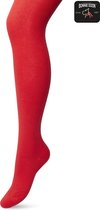 Bonnie Doon Biologisch Katoenen Maillot Dames Rood maat 42/44 XL - Uitstekende pasvorm - Gladde Naden - OEKO-TEX gecertificeerd - Bio Cotton Tights - Duurzaam en Huidvriendelijk Bio Katoen - Fel Rood - Southern Fish Red - BP051900.43