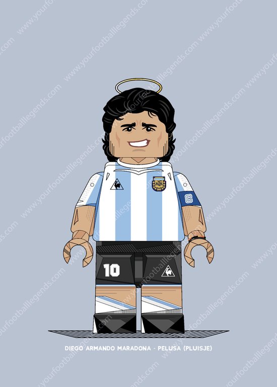Poster Diego Armando Maradona - 400x300mm - Voetbal - Voetballers - Your Football Legends - Posters
