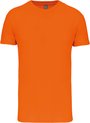 Oranje T-shirt met ronde hals merk Kariban maat S