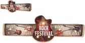 Wandbord 3D met Led - Rock Festival - Heavy Metal - Rock N Roll (met lichtjes)
