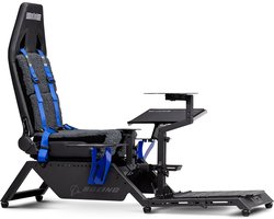 Next Level Racing - Boeing Flight Simulator Commercial Cockpit - Faux Wol - 150 kg - Zwart/Blauw