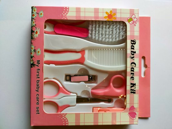 Foto: Baby verzorgingsset roze babyverzorgingsset kraamcadeau