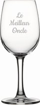 Witte wijnglas gegraveerd - 26cl - Le Meilleur Oncle