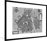 Cadre photo avec affiche - Plan de la ville - Maastricht - Antique - 80x60 cm - Cadre pour affiche - Carte