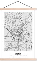 Porte-affiche avec affiche - Affiche scolaire - Epe - Carte - Carte - Plan de la ville - 60x90 cm - lattes vierges