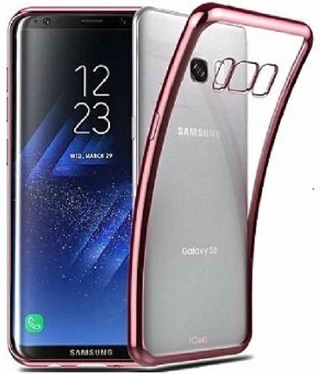 Samsung S8 Siliconen Bumper Hoesje Rose Goud