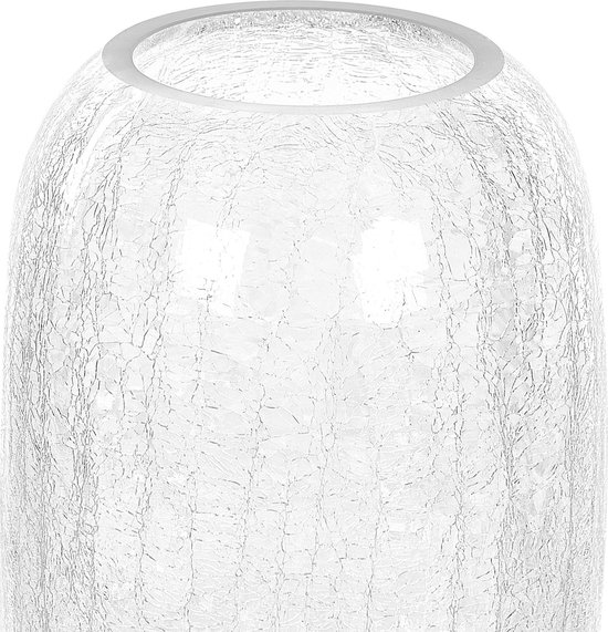 Clayre & Eef Decoratie Fles 12x31 cm Zilverkleurig Glas Woondecoratie