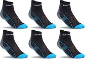 Craft - Lot de 6 - Cool Run Sock - Chaussettes de sport - Unisexe - Zwart avec bleu - Taille 34/36
