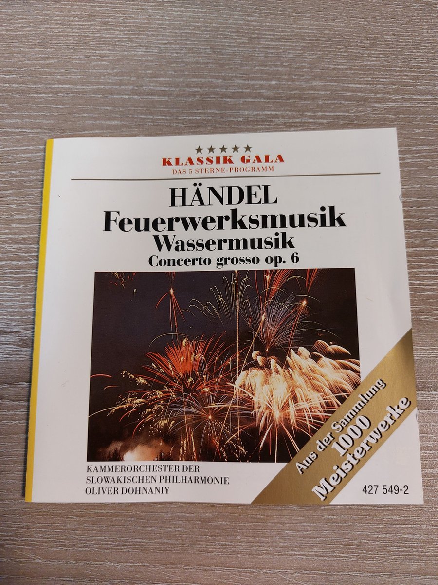 Händel Feuerwerksmusik Wassermusik Concerto grosso Op. 6