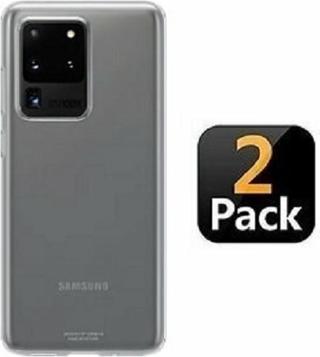 Samsung S20 Ultra Hoesje TPU Siliconen Transparant 2x