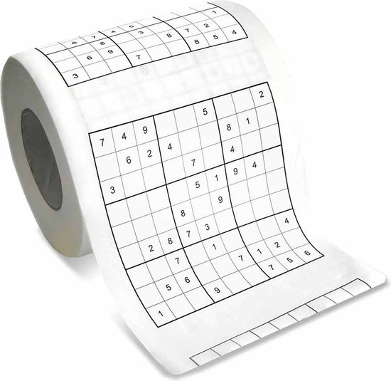 MikaMax Sudoku WC Papier - Sudoku - Iedervel een andere Sudoku - Toiletpapier - Puzzels - Puzzel
