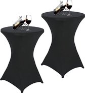 Set van 2 stretch statafelhoezen, statafelhoes, 80 x 110 cm
