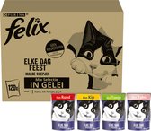 Felix Elke Dag Feest - Kattenvoer Natvoer - Mix selectie in Gelei - 120 x 85 g