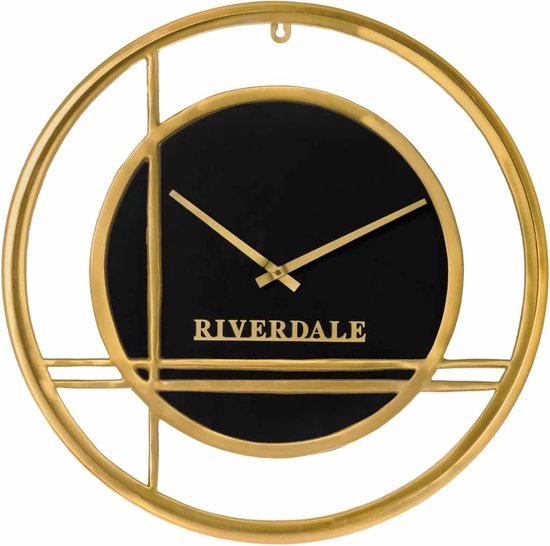 Riverdale - Wandklok Dean Rond - Ø50cm - goud Goud | bol.com