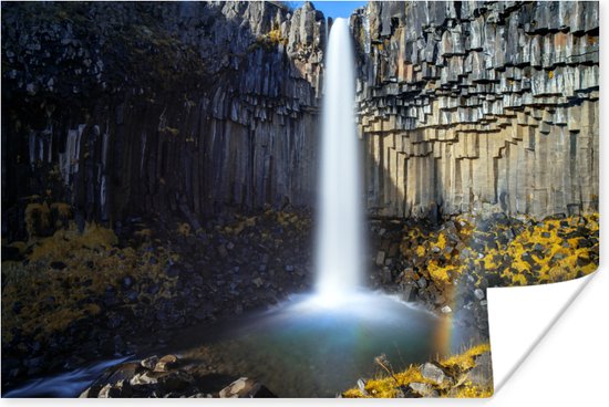 Svartifoss waterval in IJsland Poster - Foto print op Poster