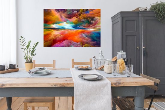 Affiche Peinture - Huile - Abstrait - Nuages ​​- 120x80 cm