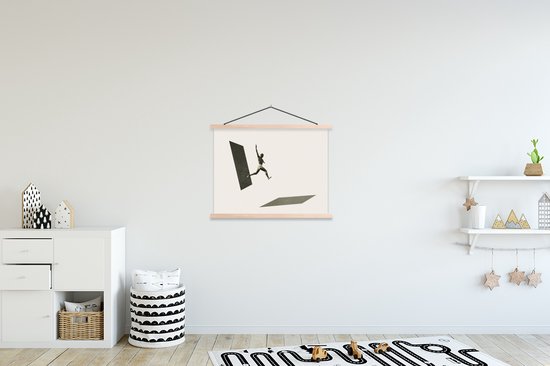 Porte-affiche avec affiche - Affiche scolaire - Vintage - Homme - Design - 60x45 cm - Lattes vierges