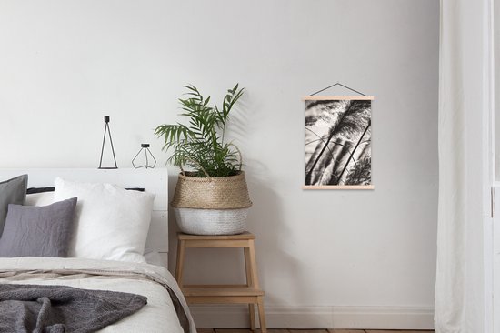 Porte-affiche avec affiche - Affiche scolaire - Herbe de la pampa - Zwart - Wit - Plante - 40x53 cm - Lattes vierges