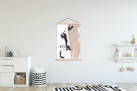 Porte-affiche avec affiche - Affiche scolaire - Peinture - Design - Abstrait - 120x180 cm - lattes vierges