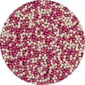 BrandNewCake® Chocolade Crispy Pearls - Roze/Wit 190g - Crispy Parels - Taartdecoratie en Taartversiering