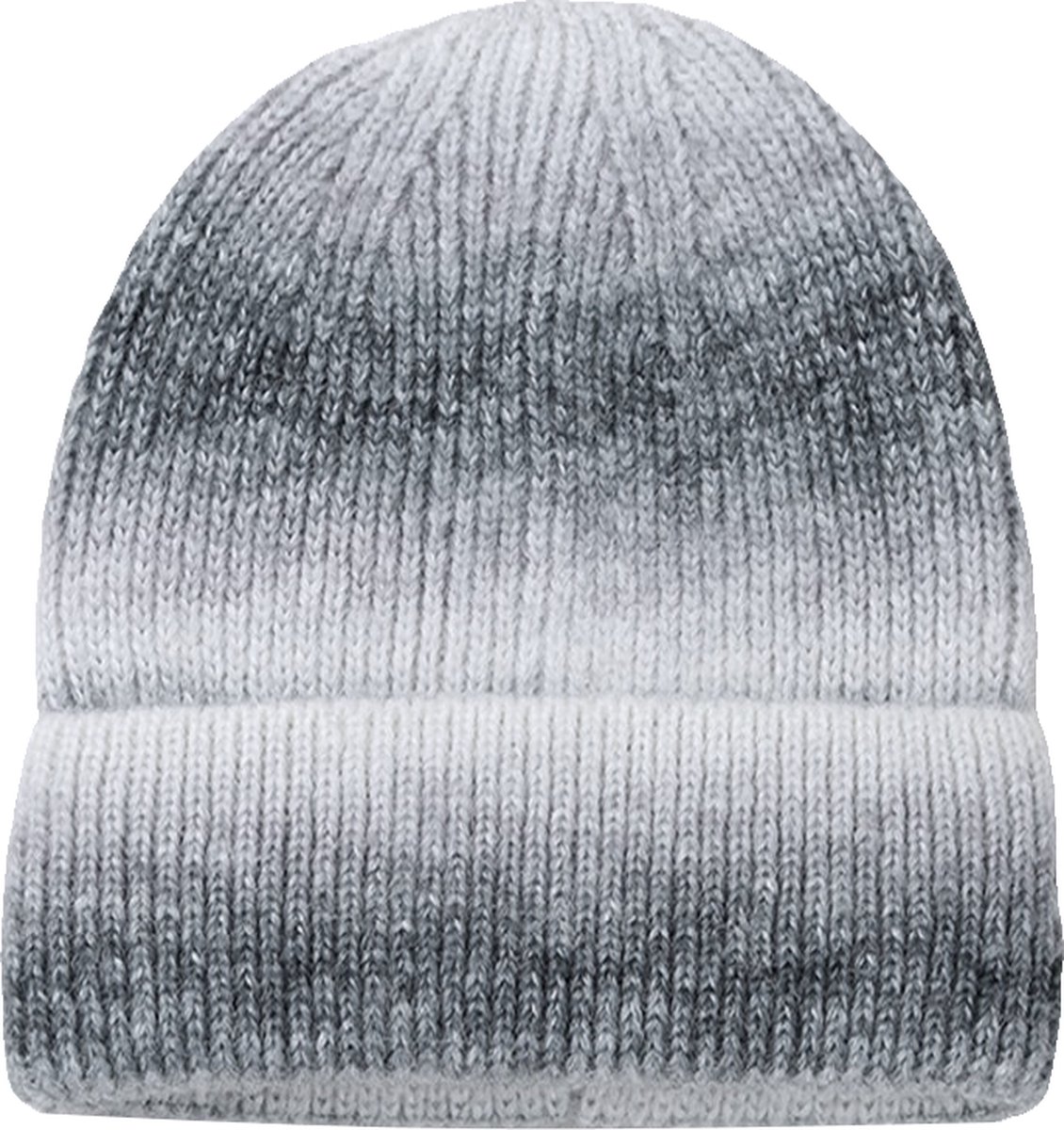 Muts / Beanie Tie Dye Grijs / Wit | Polyacryl | One Size | Fashion Favorite