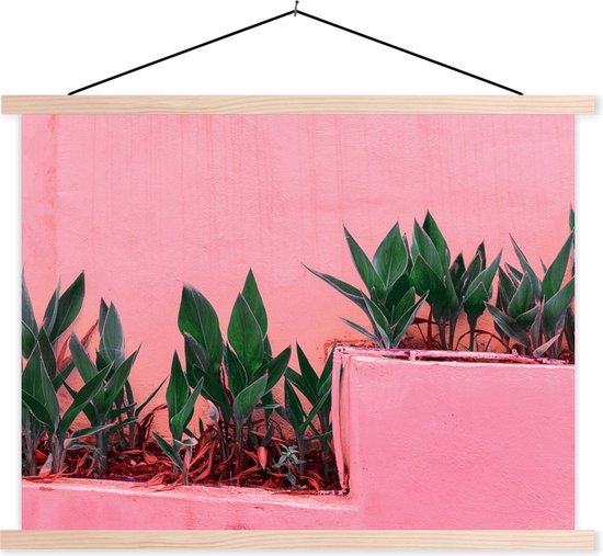 Porte-affiche avec affiche - Affiche scolaire - Plantes - Été - Peinture - 120x90 cm - Lattes vierges