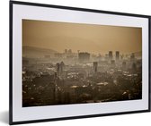 Fotolijst incl. Poster - Skyline boven de stad Sarajevo Bosnië en Herzegovina - 60x40 cm - Posterlijst