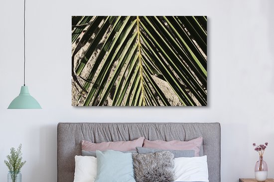 Tableau Toile Palmier - Tropical - Été - 180x120 cm - Décoration murale XXL