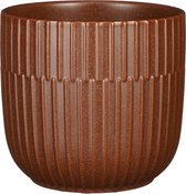 Mica Decorations - Plantenpot/bloempot - keramiek - bruin - D14/H13 cm