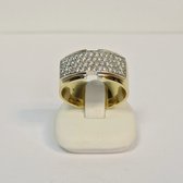 dames ring - geelgoud - 14 karaat - diamant - uitverkoop Juwelier Verlinden St. Hubert – van €2195,= voor €1699,=
