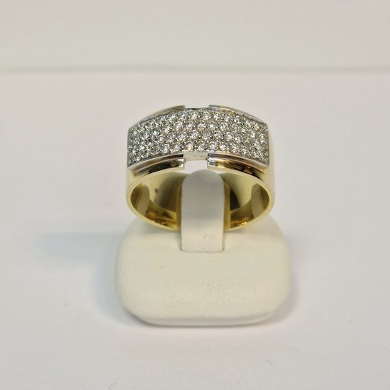 dames ring - geelgoud - 14 karaat - diamant - uitverkoop Juwelier Verlinden St. Hubert – van €2195,= voor €1699,=