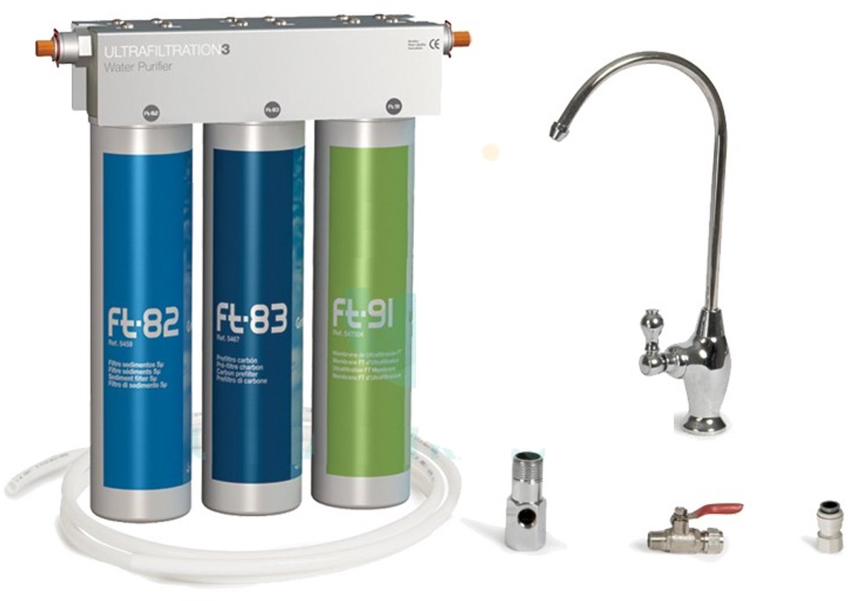 FT-line 3 Inbouw Waterfiltersysteem Zonder Zilver Carbon