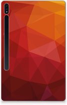 Back Cover geschikt voor Samsung Galaxy Tab S7 Plus Polygon Red