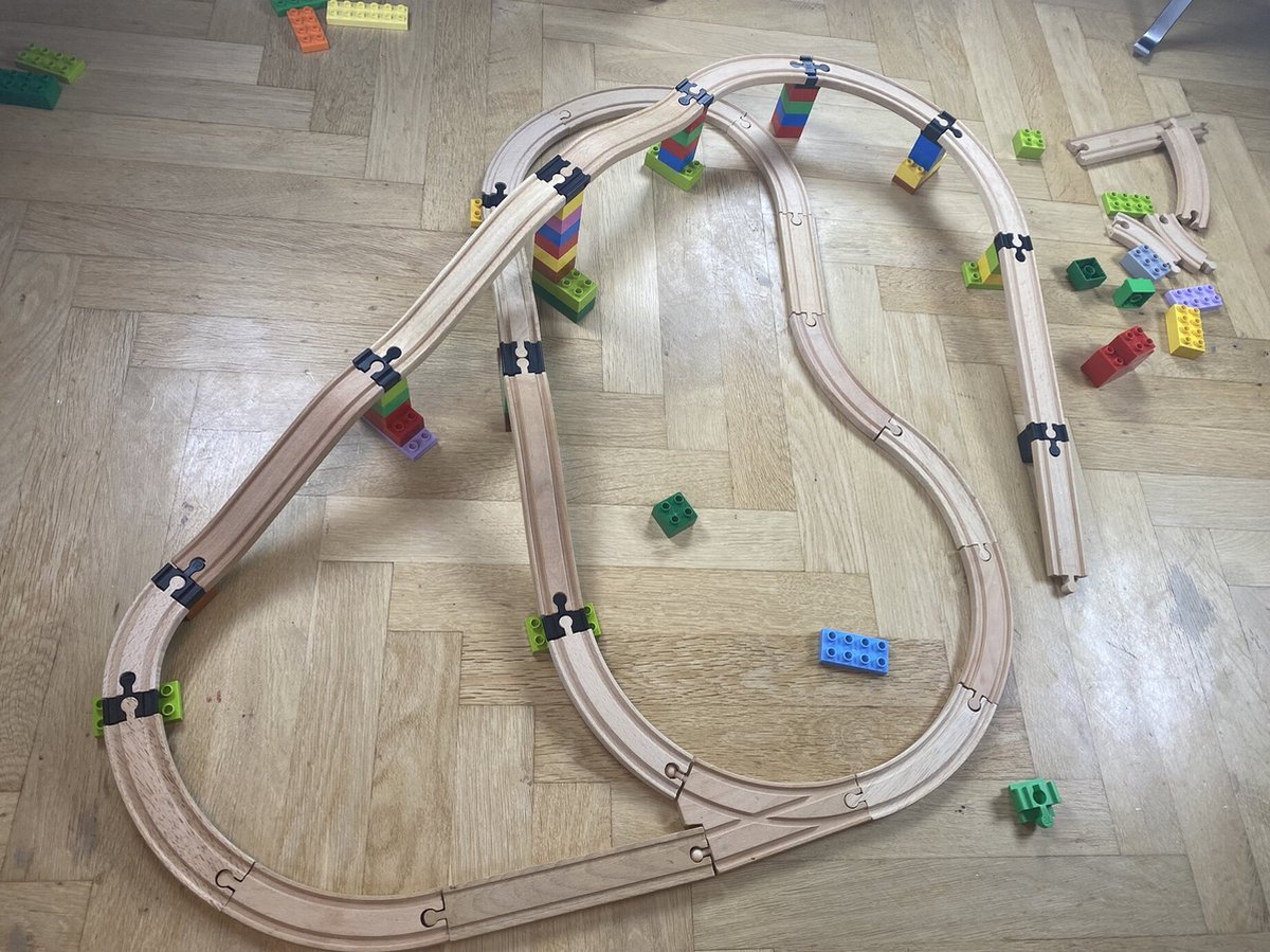 Builder Set Small - 12 Brio Adapters - Treinbaanonderdelen - Houten Treinbaan — afbeelding 4