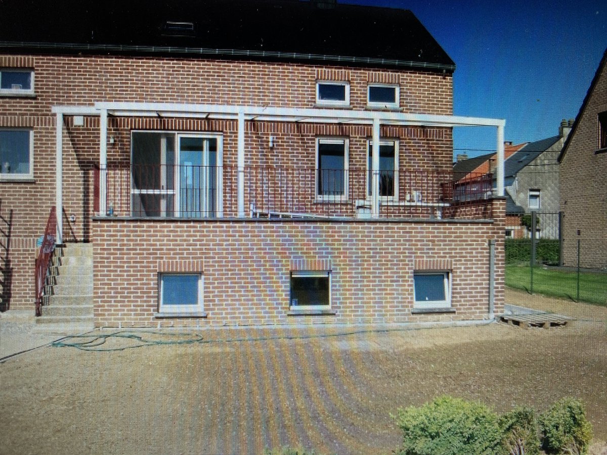 Aluminium overkapping met polycarbonaat dakbedekking, B700cm x D350cm, grijs