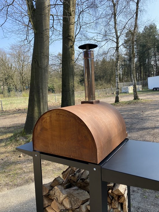 BEEK Corten 70 pizzaoven houtgestookt Cortenstaal tot 2 pizza
