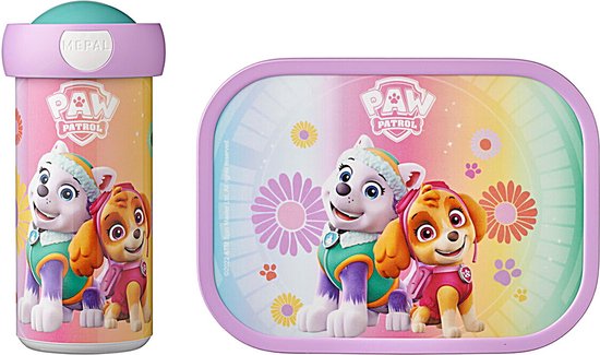 Paw Patrol Girls Voordeelset Lunchbox & Schoolbeker - Mepal broodtrommel & Drinkbeker -